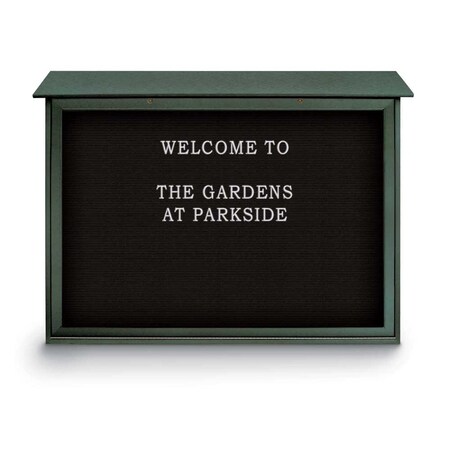 Outdoor Enclosed Combo Board,48x36,Black Frame/Green & Black